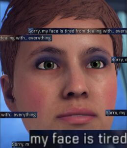 face is tired